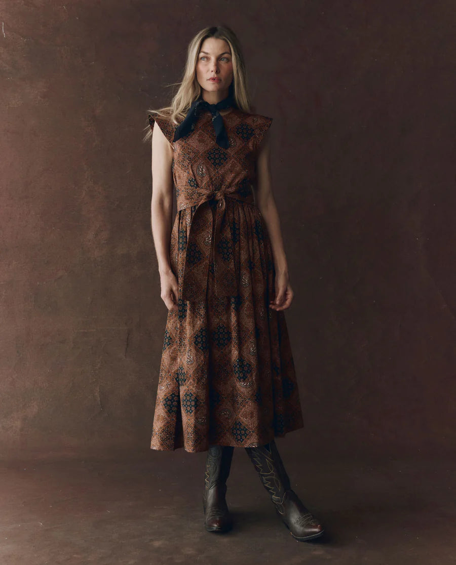 THE TULSA DRESS - GEO BANDANA