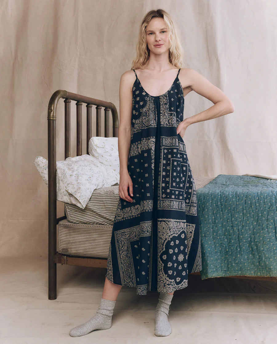 THE SLEEP SLIP DRESS - BANDANA PATCHWORK