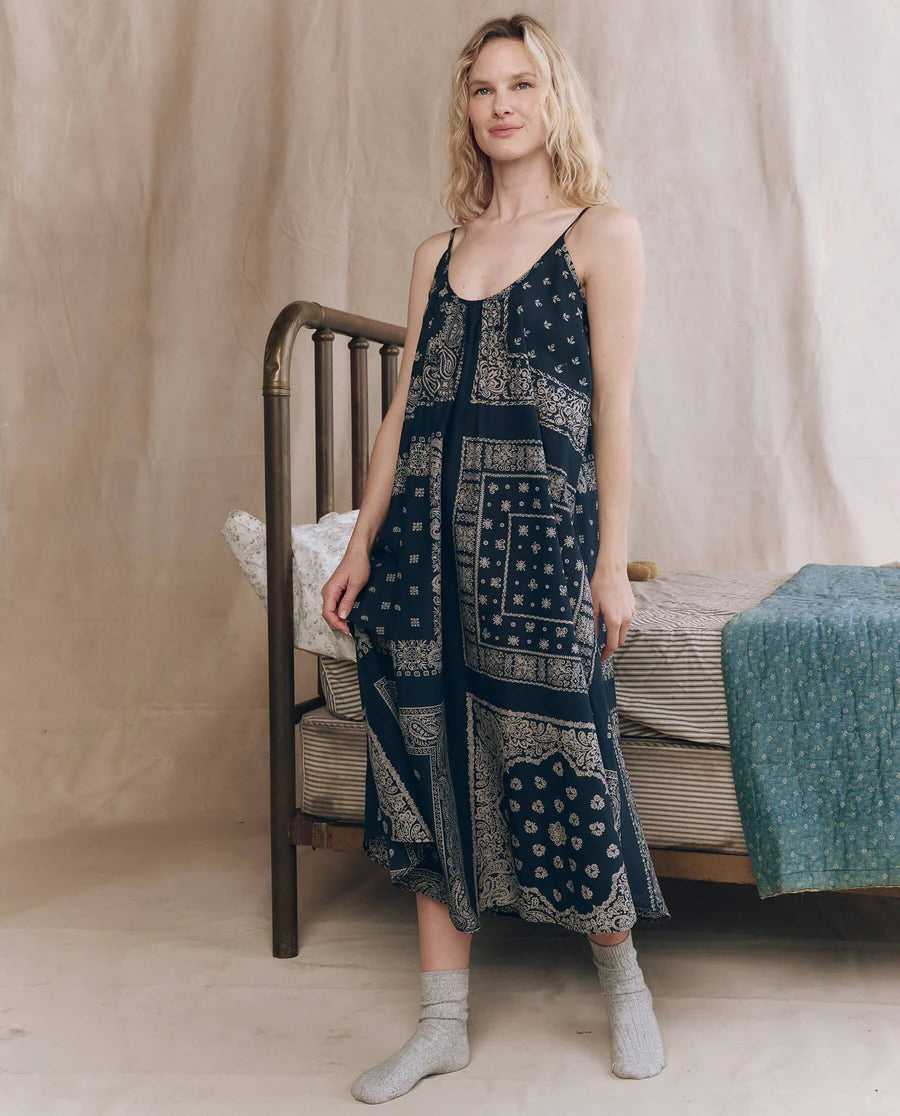 THE SLEEP SLIP DRESS - BANDANA PATCHWORK
