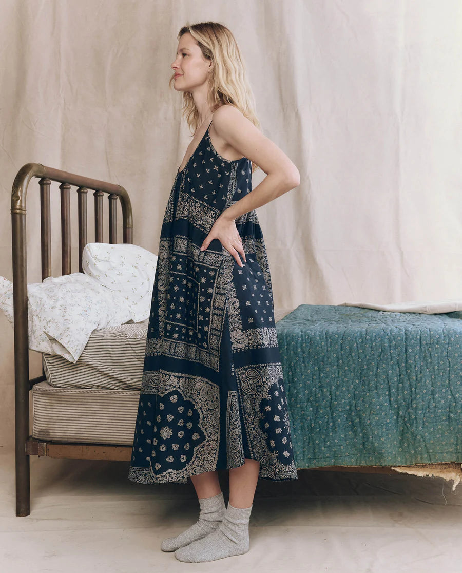 THE SLEEP SLIP DRESS - BANDANA PATCHWORK