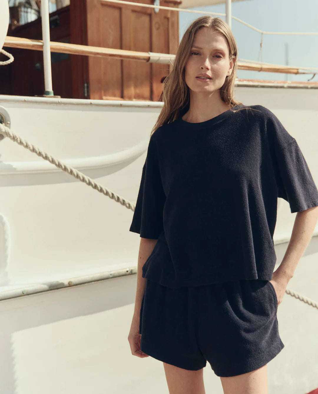 THE MICRO TERRY SWING SHORT - NAVY