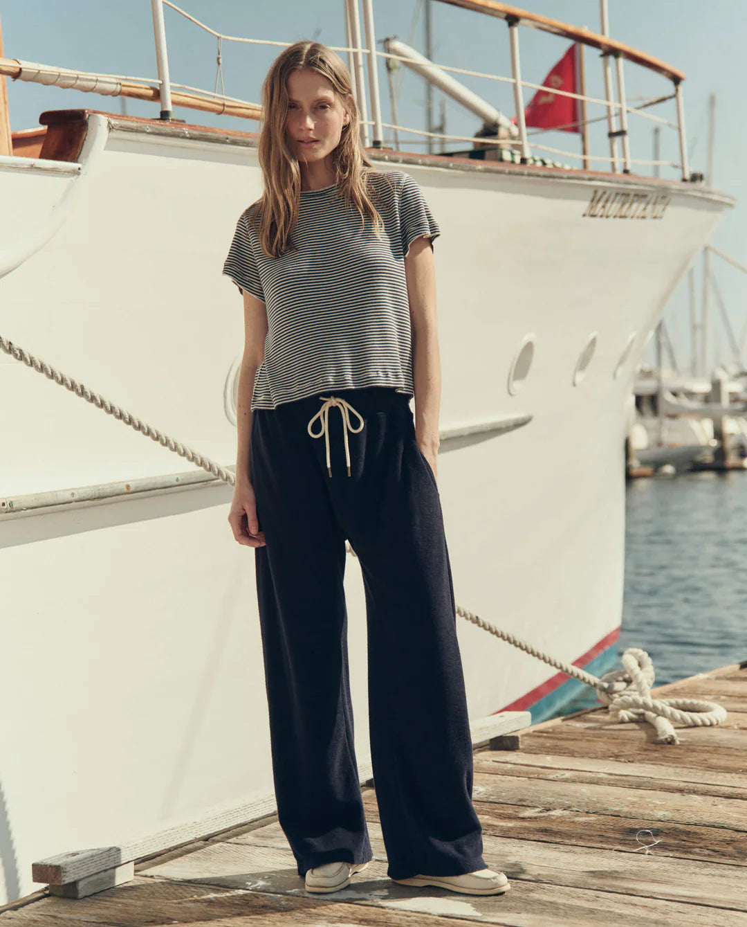 THE LITTLE TEE - NAVY STRIPE