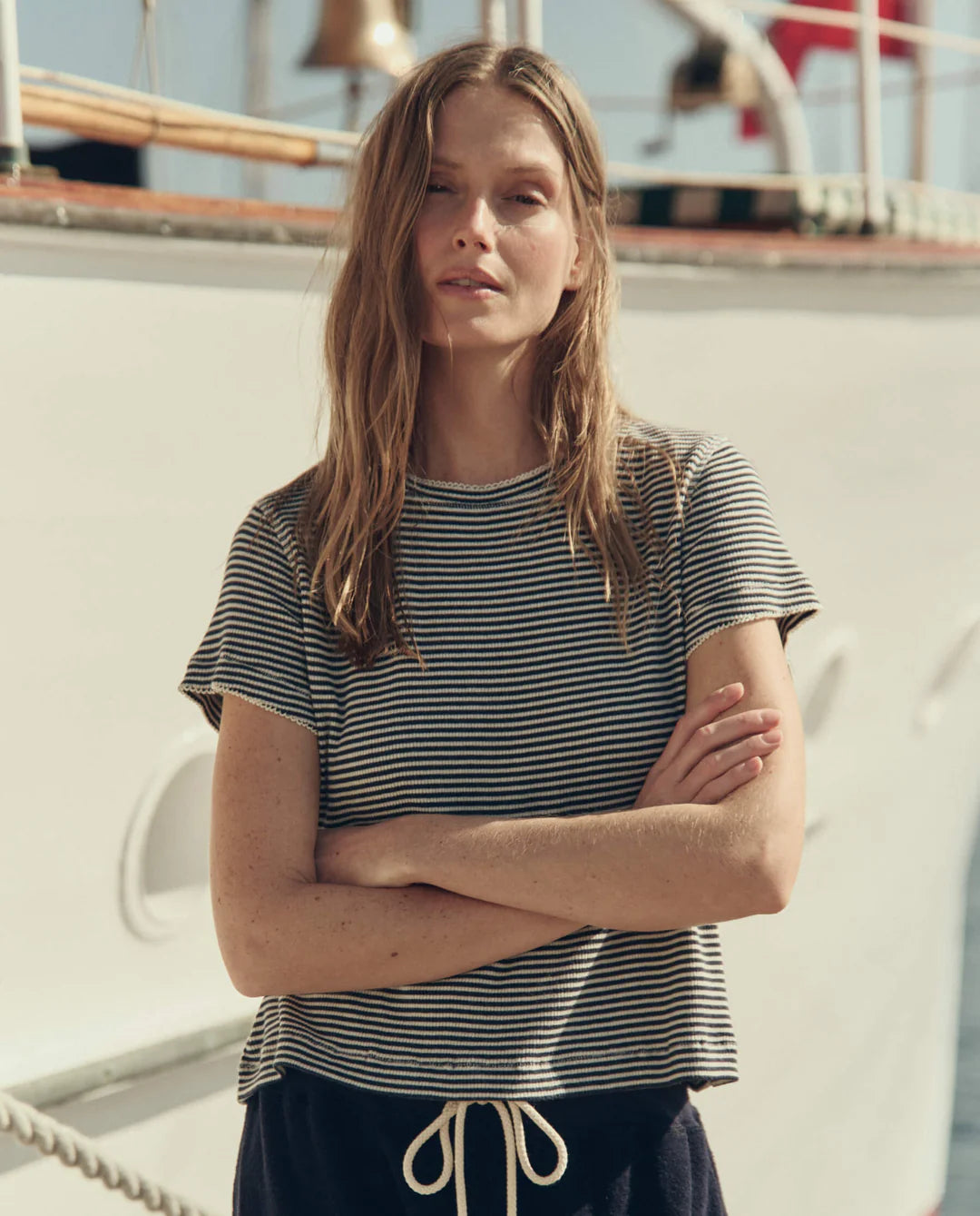 THE LITTLE TEE - NAVY STRIPE