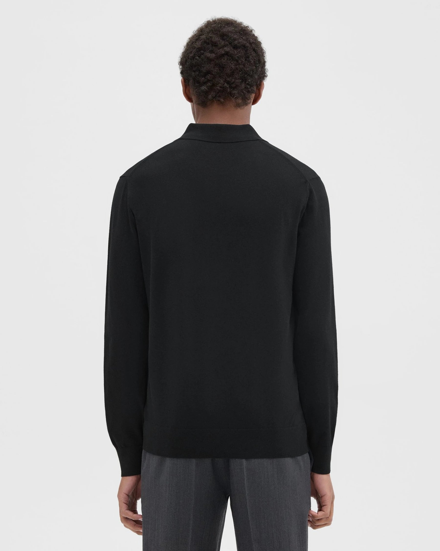 GORIS L/S POLO - BLACK