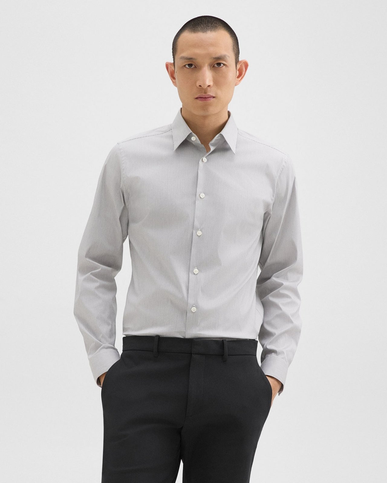 SYLVAIN POPLIN SHIRT - BLACK CHECK