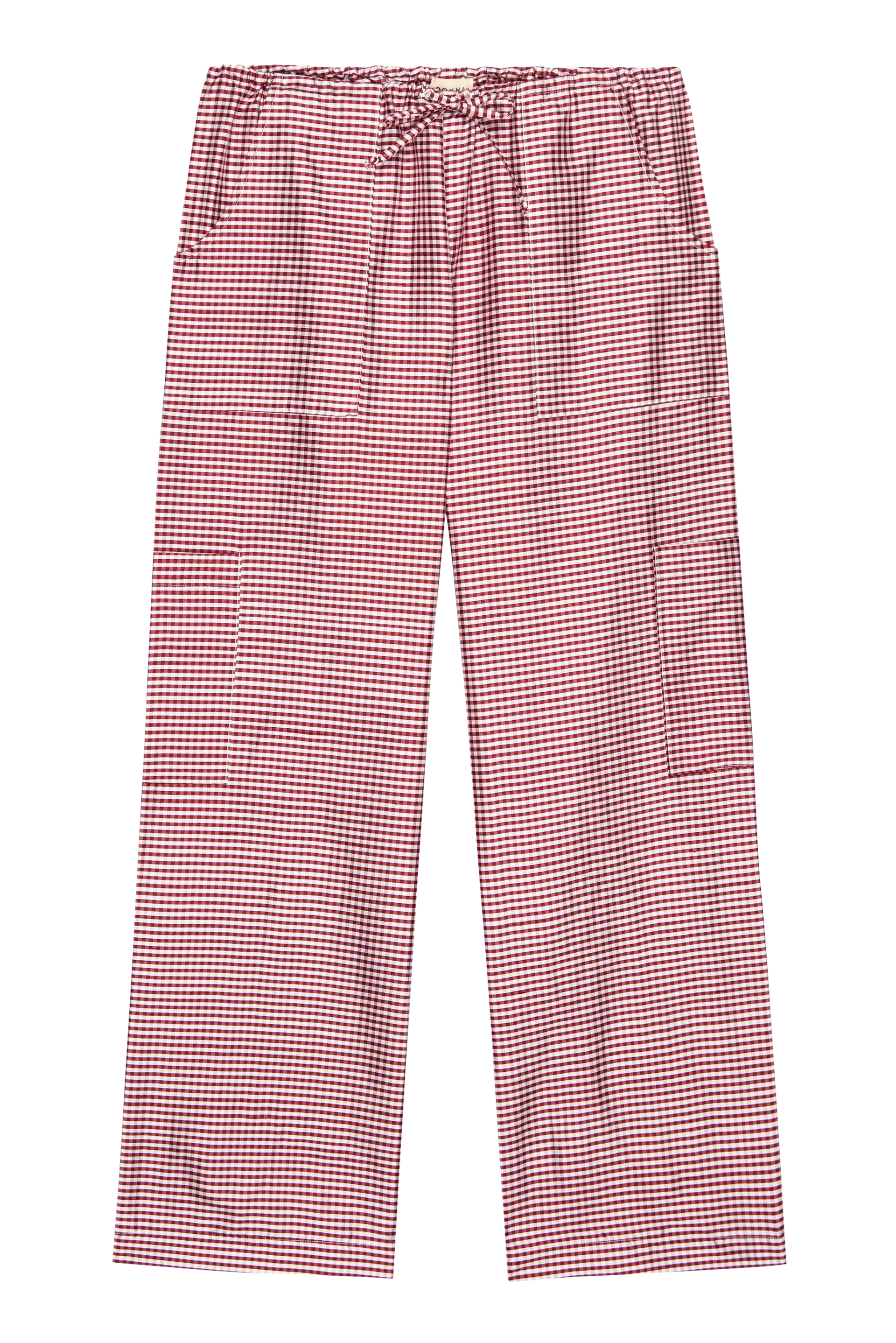 TAFFETA GINGHAM CARGO PANT - BELL PEPPER