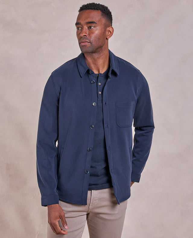 THE NOAH DOUBLE KNIT CHORE COAT - NAVY