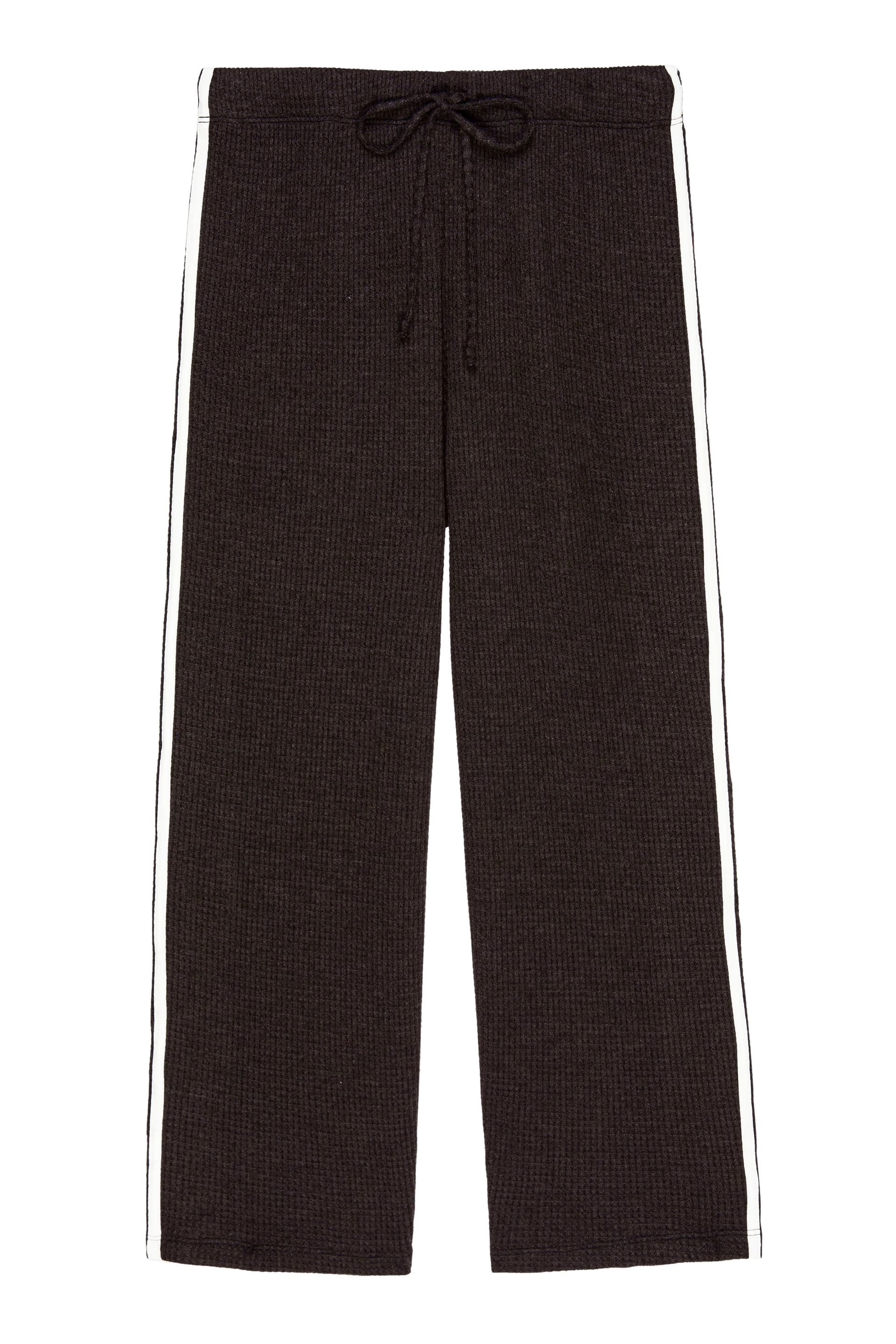 THE THERMAL CROP STRIPE PANT - ESPRESSO