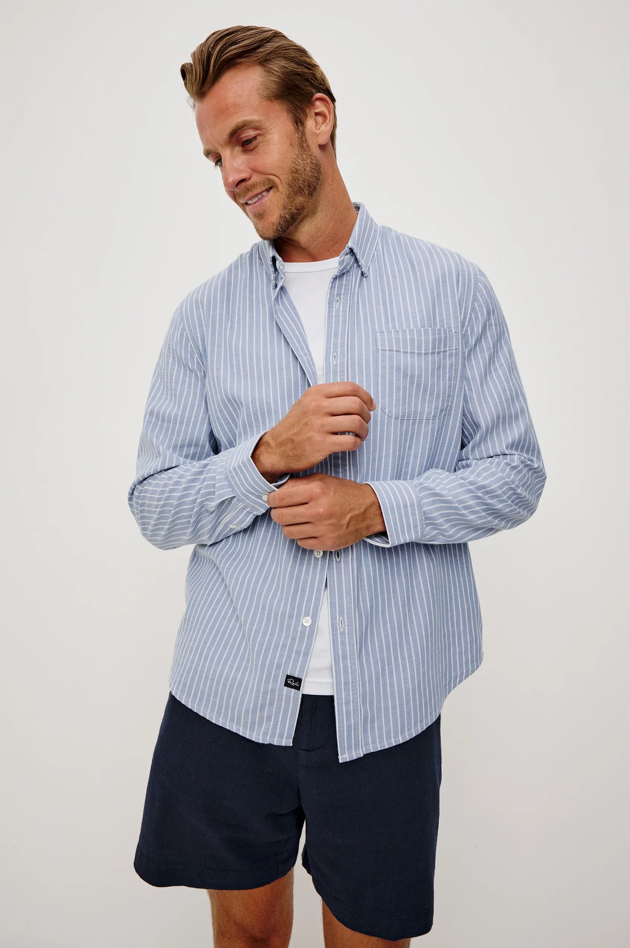 VANCE SHIRT - OXFORD WHITE STRIPE