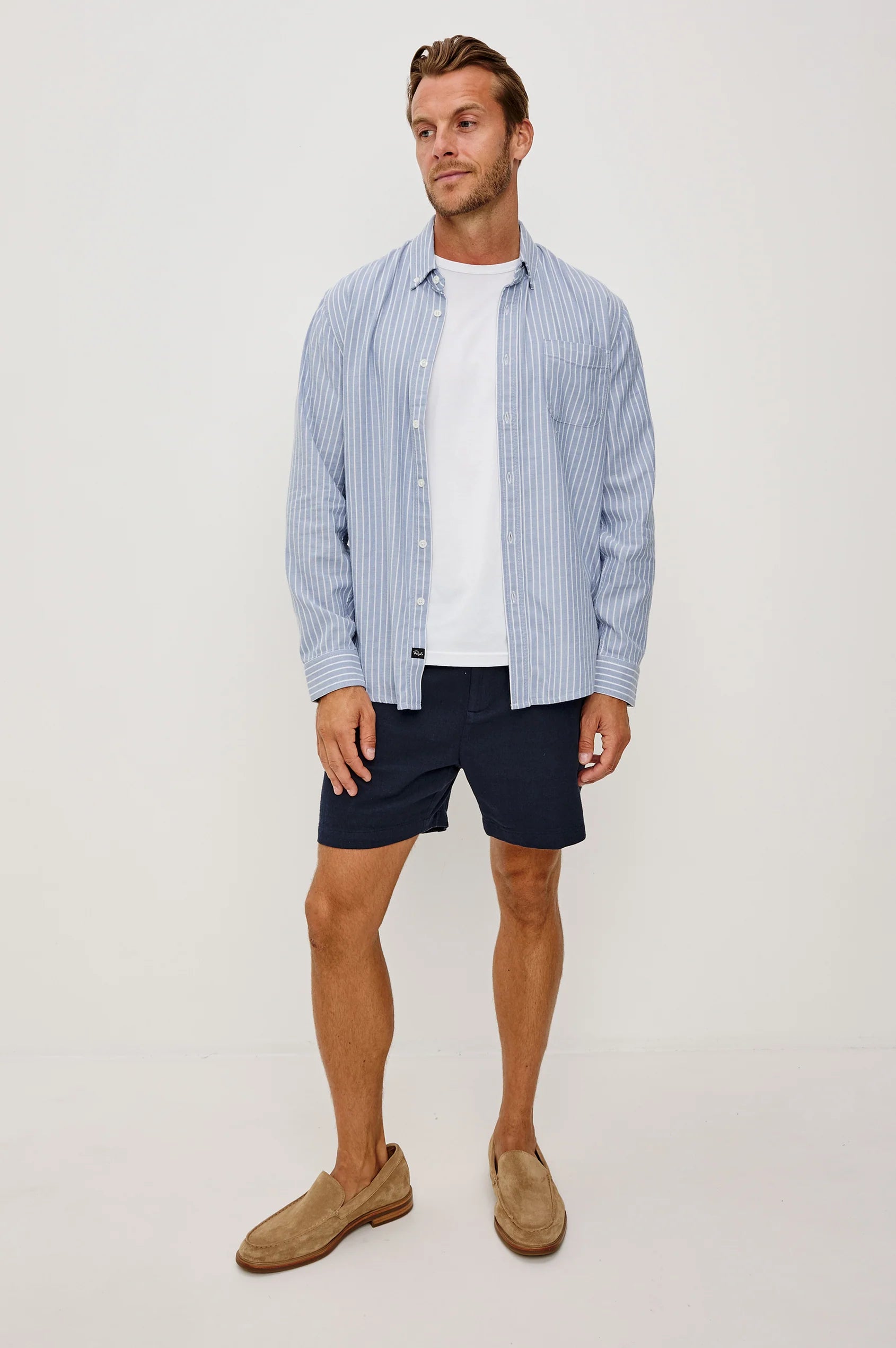 VANCE SHIRT - OXFORD WHITE STRIPE