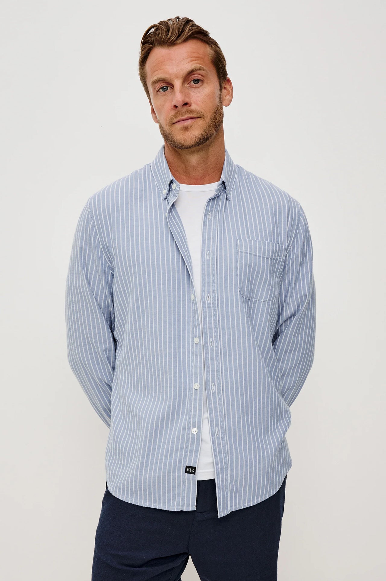 VANCE SHIRT - OXFORD WHITE STRIPE
