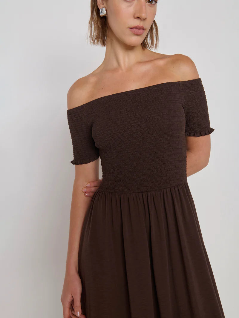 VIVIAN DRESS - COCOA