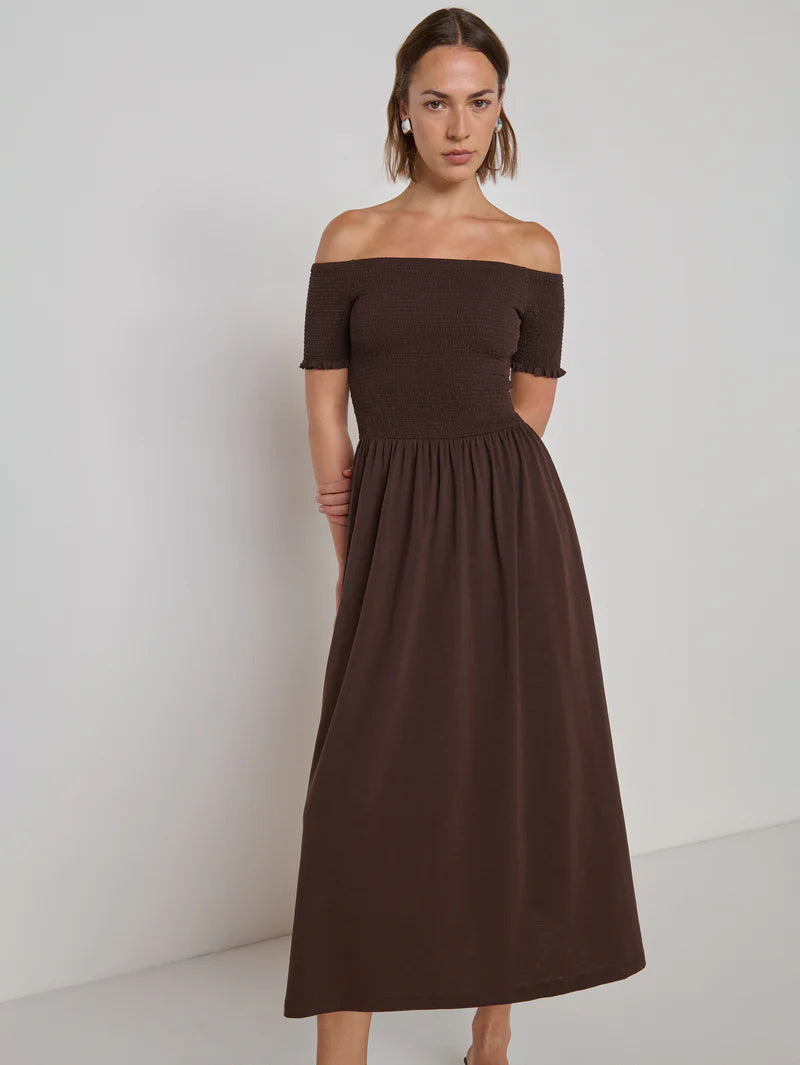 VIVIAN DRESS - COCOA
