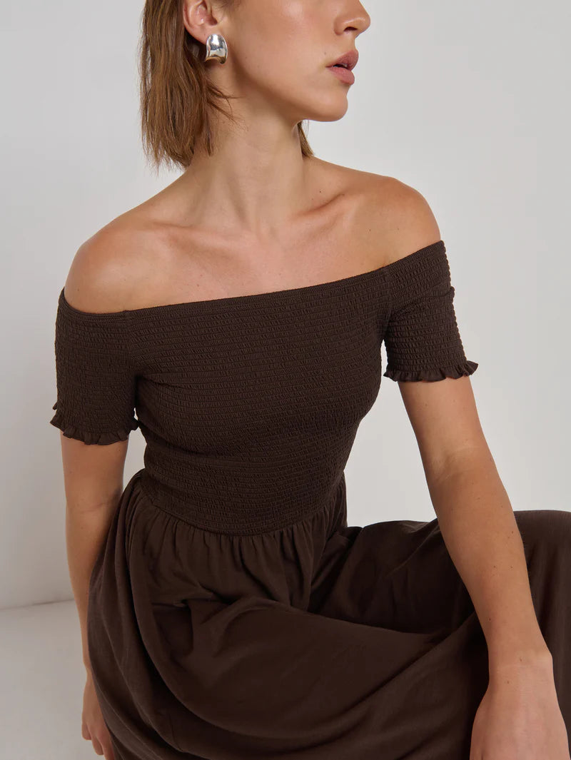 VIVIAN DRESS - COCOA