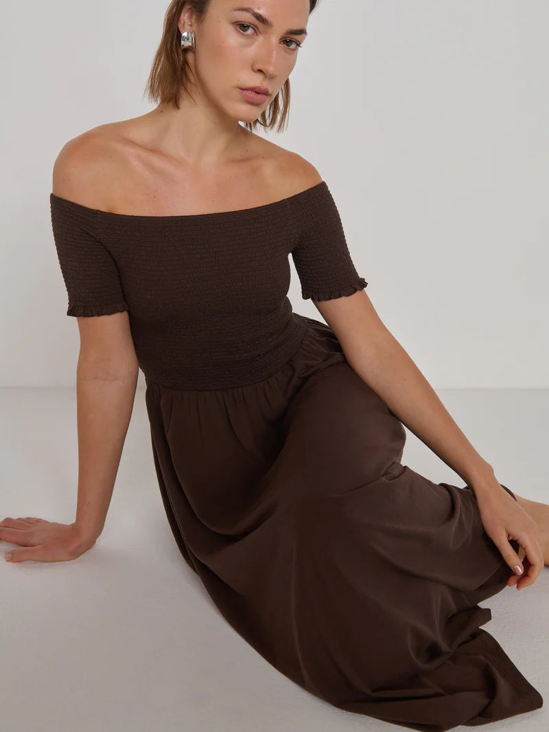 VIVIAN DRESS - COCOA