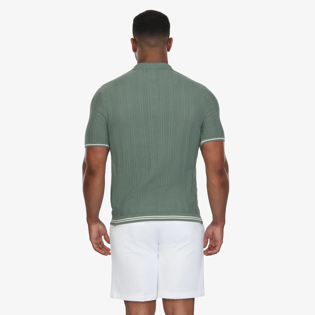 TEXTURED KNIT POLO - GRASS
