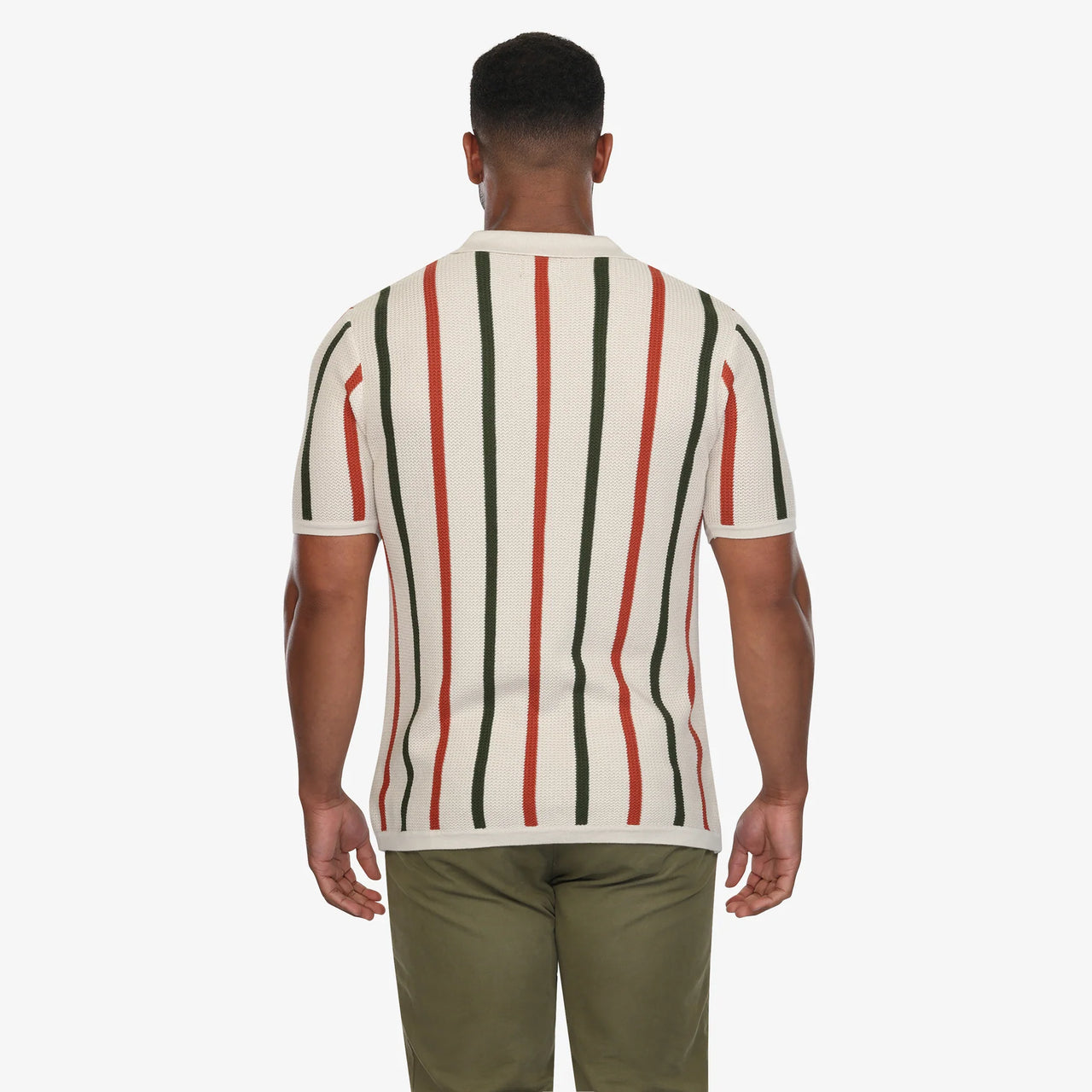 HAVANA COLLAR LUXE KNIT POLO - STRIPE