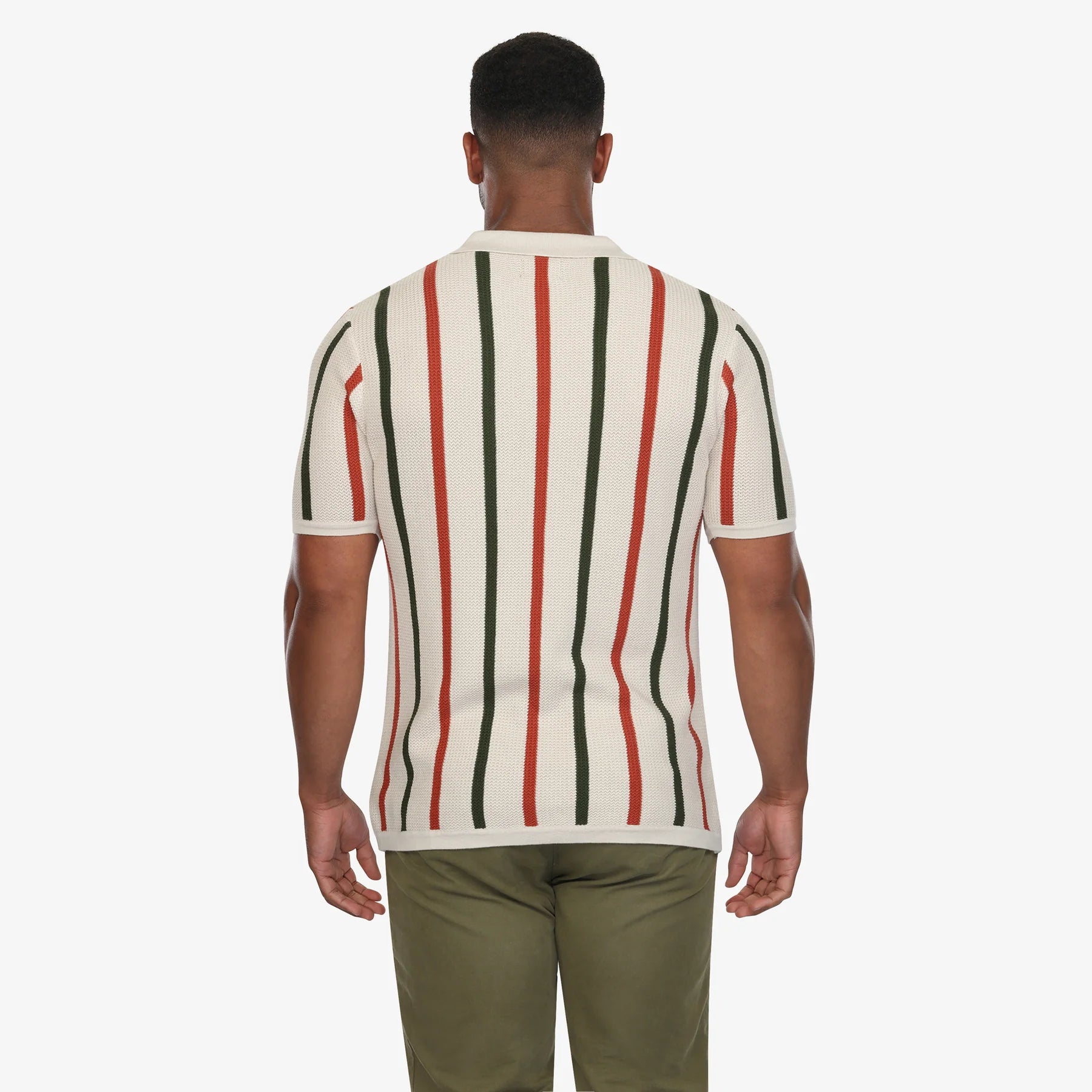 HAVANA COLLAR LUXE KNIT POLO - STRIPE