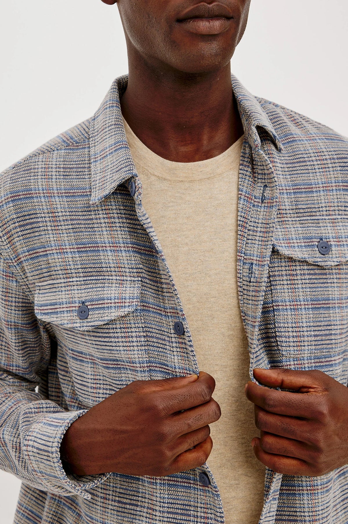 WARREN OVERSHIRT - OAT MERIDIAN CHENILLE