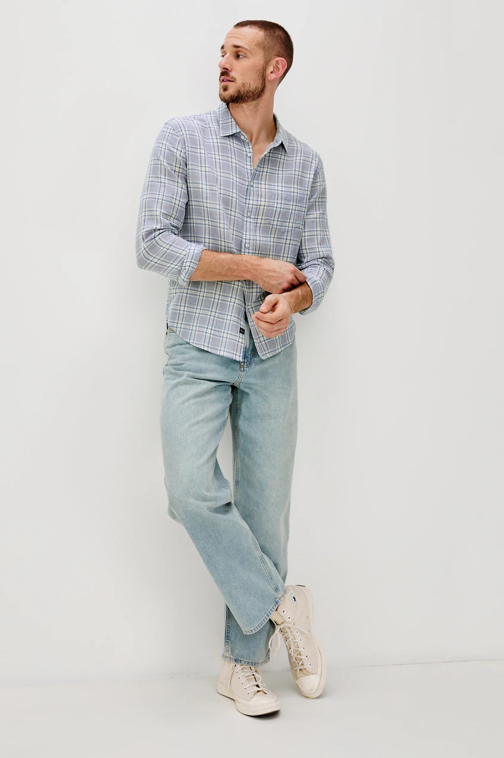 WYATT SHIRT - BLUEFIN CORAL