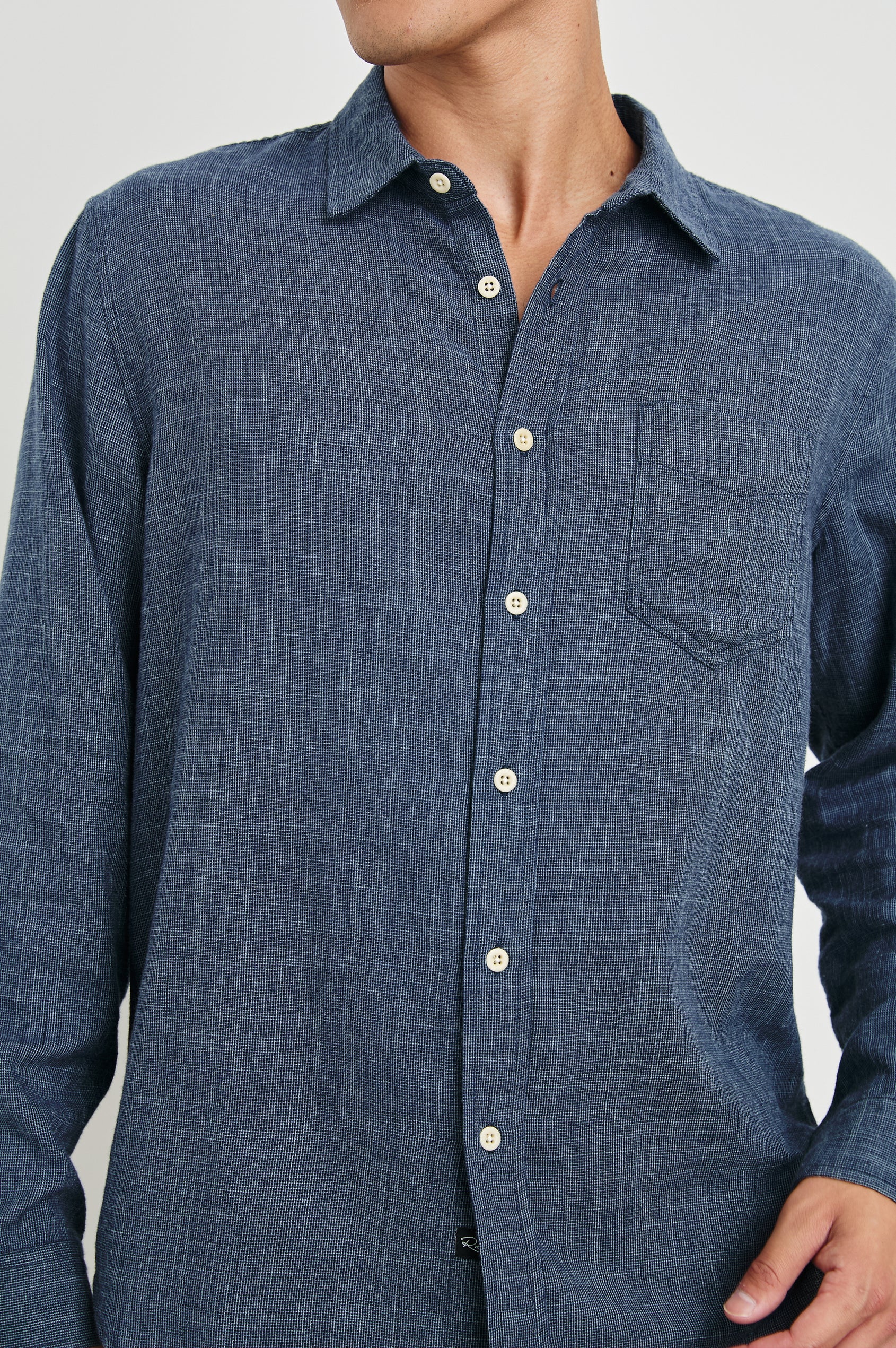 WYATT SHIRT - NAVY ETCH