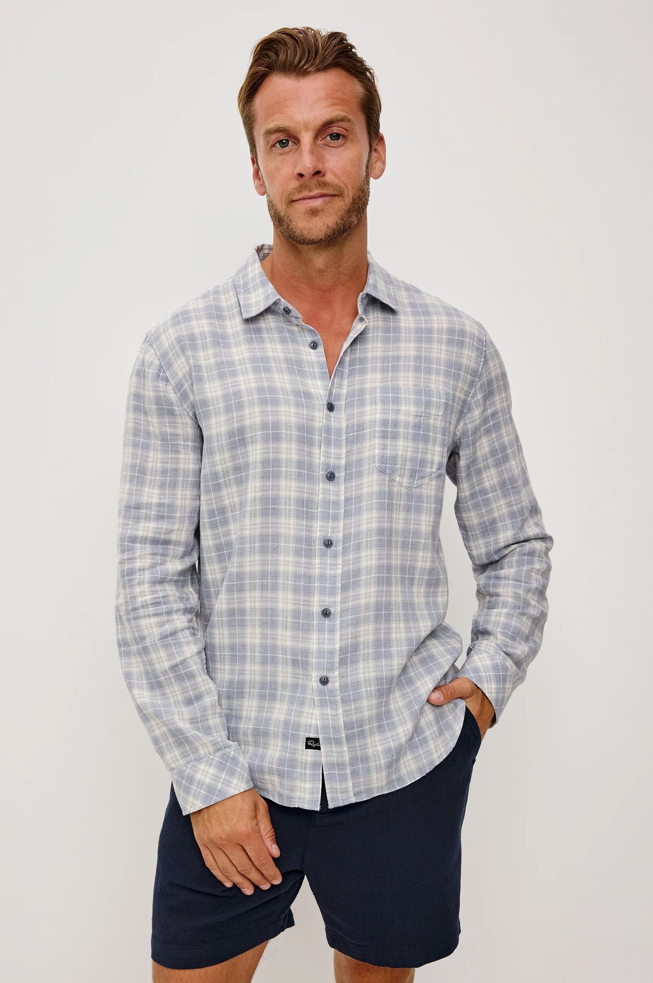 WYATT SHIRT - THATCH CLOUD CREAM