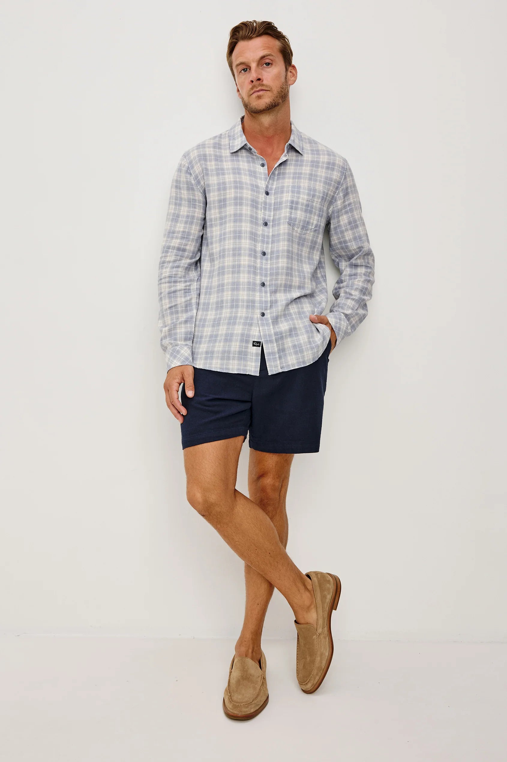 WYATT SHIRT - THATCH CLOUD CREAM