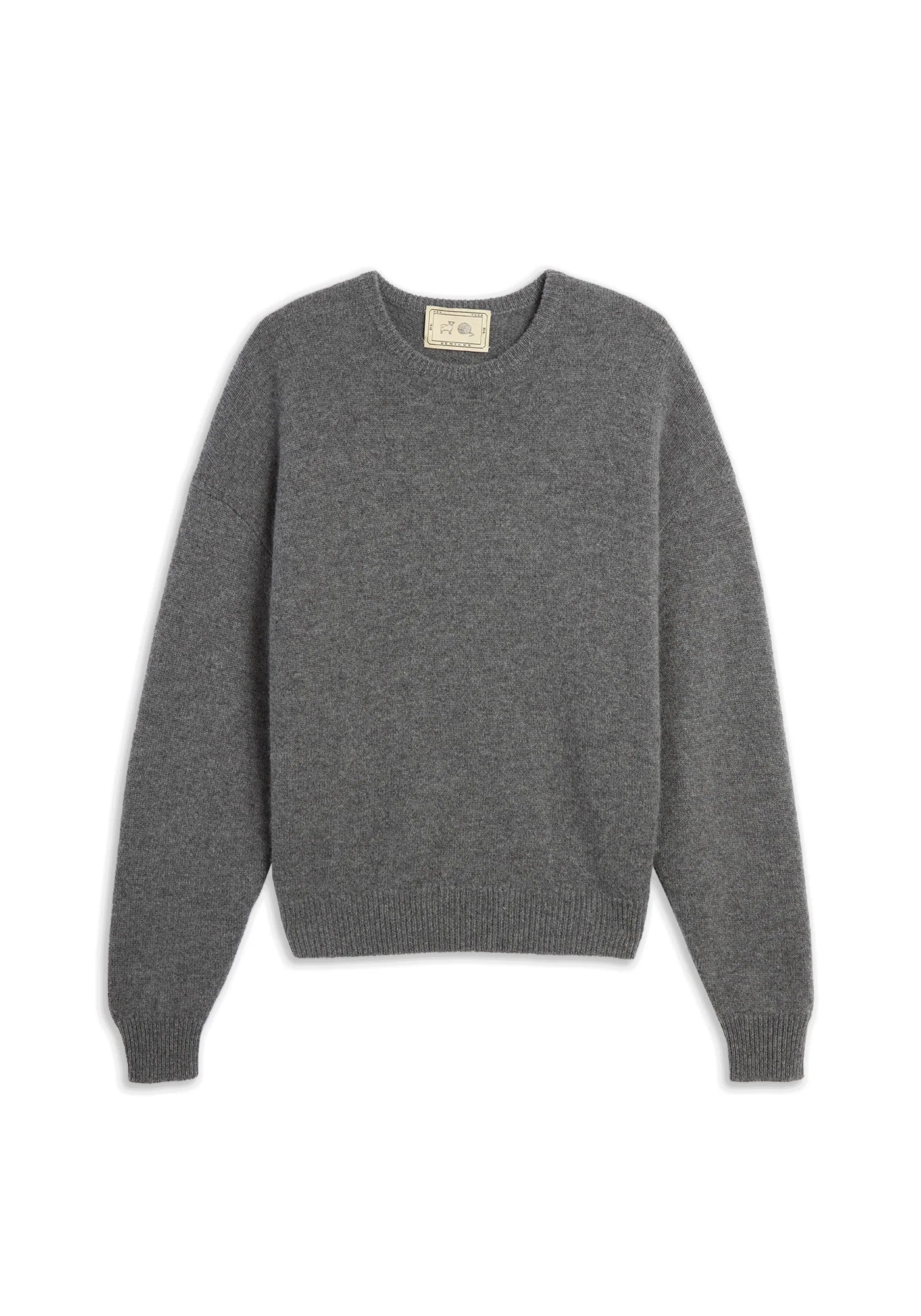ARTEMIS CASHMERE SWEATER - DARK HEATHER GREY