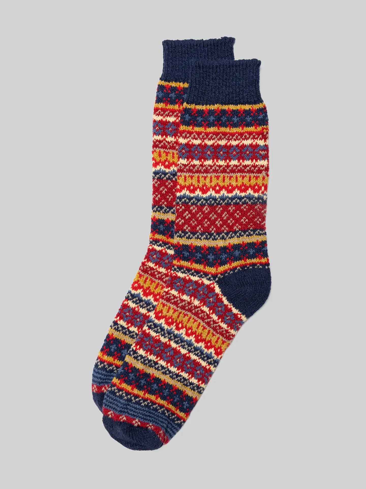 COTTON FAIR ISLE SOCKS
