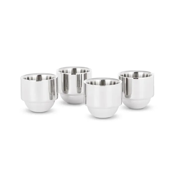 BREW ESPRESSO CUPS - STAINLESS (SET OF 4)