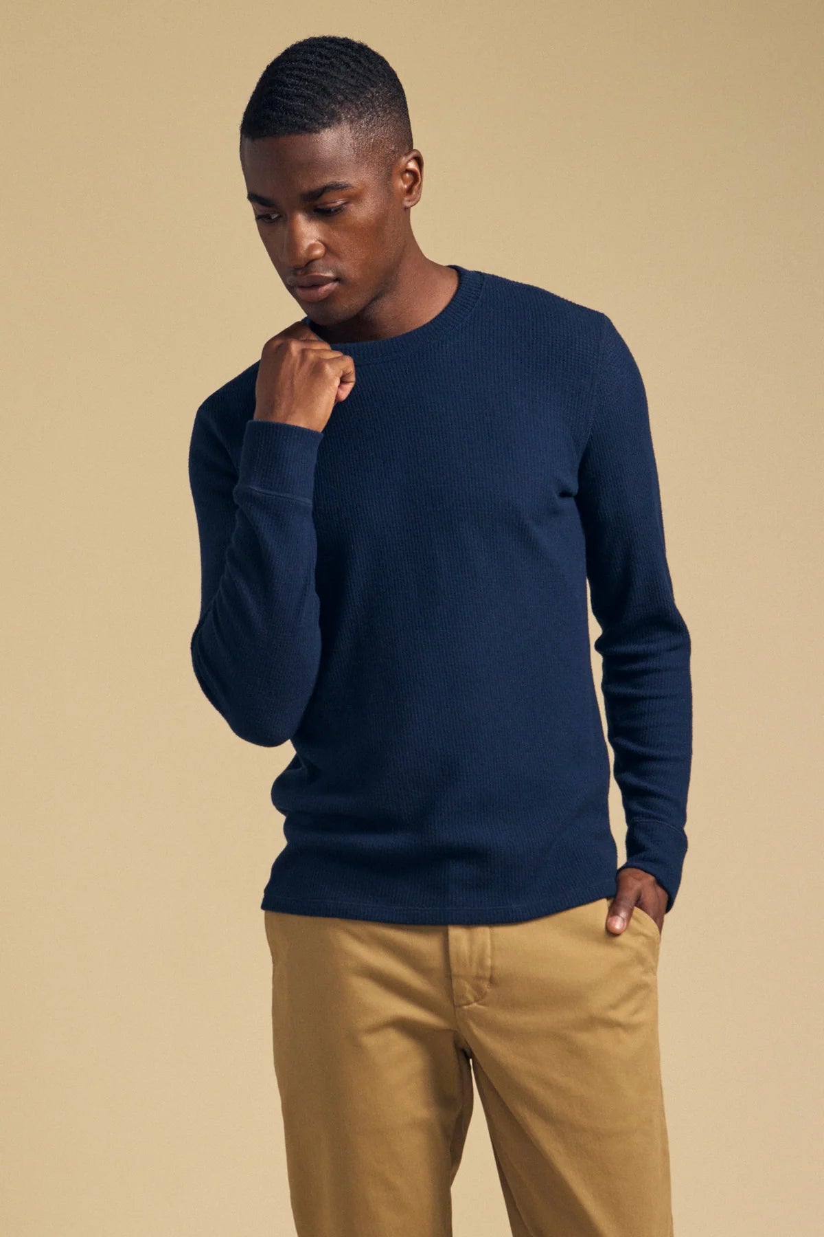 TOLLIVER L/S SWEATER - NAVY