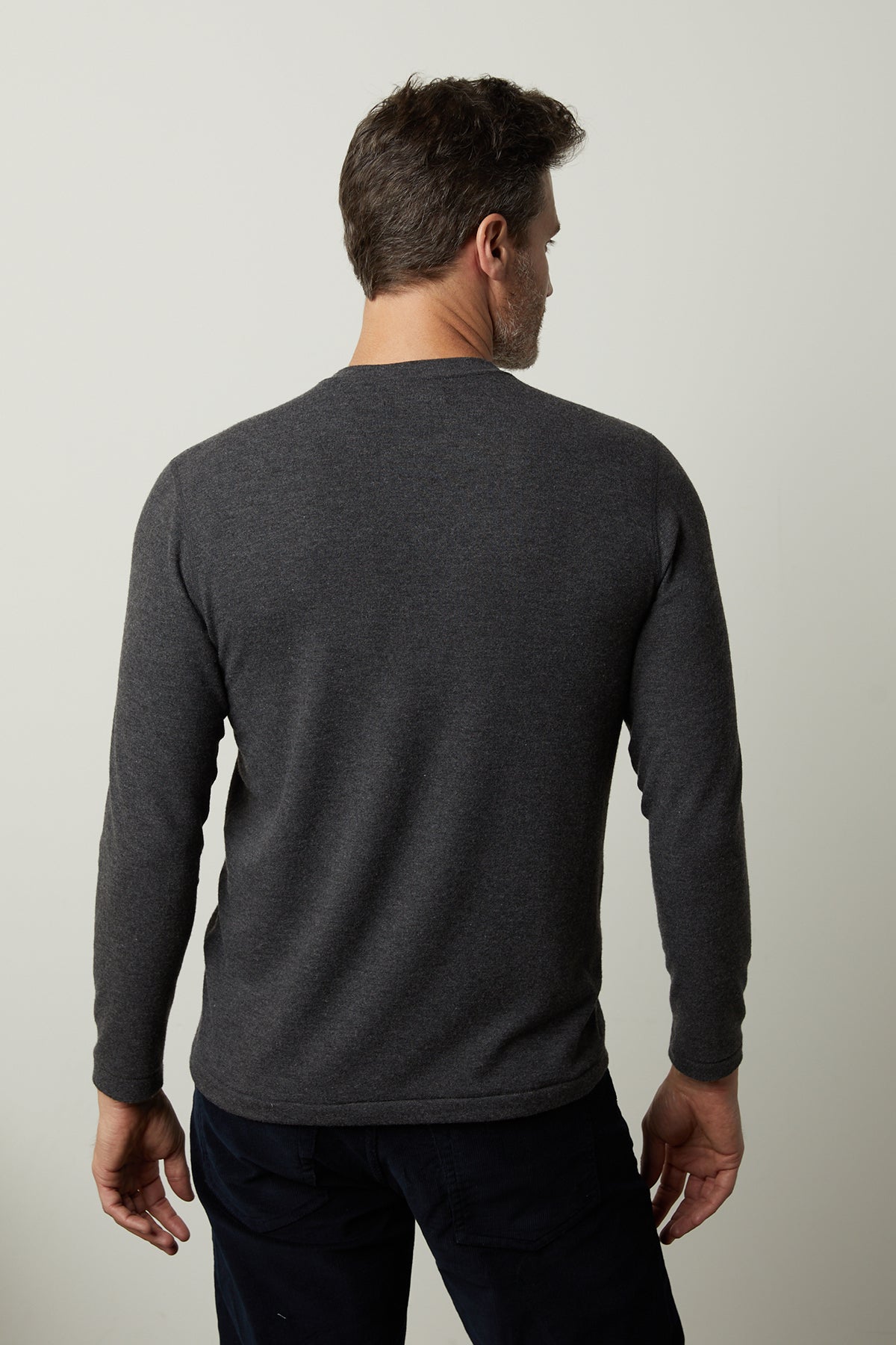 BECKER L/S CREW SWEATER - ANTHRACITE