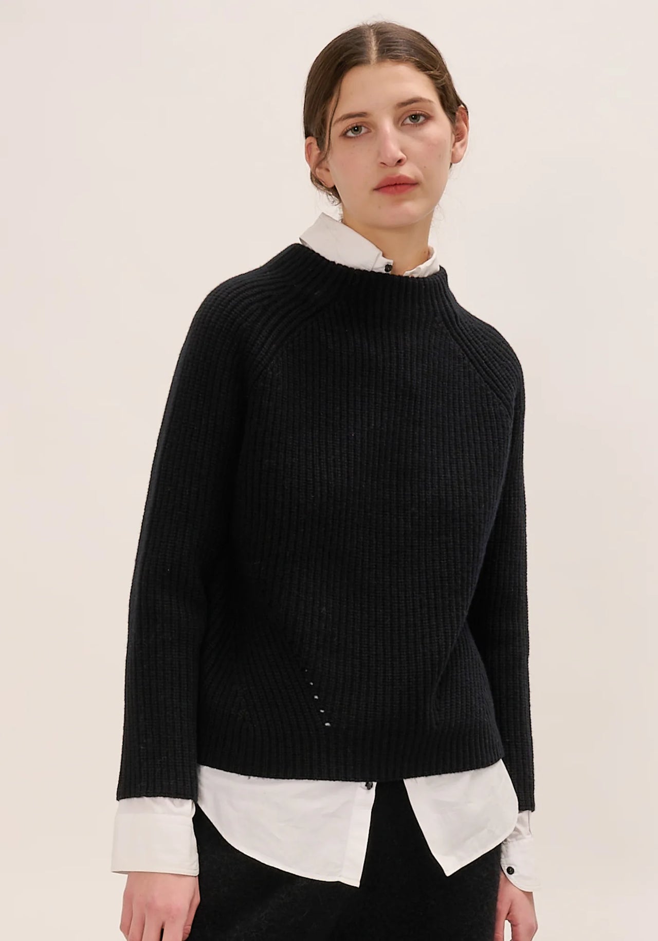 DAPHNE WOOL SWEATER - BLACK