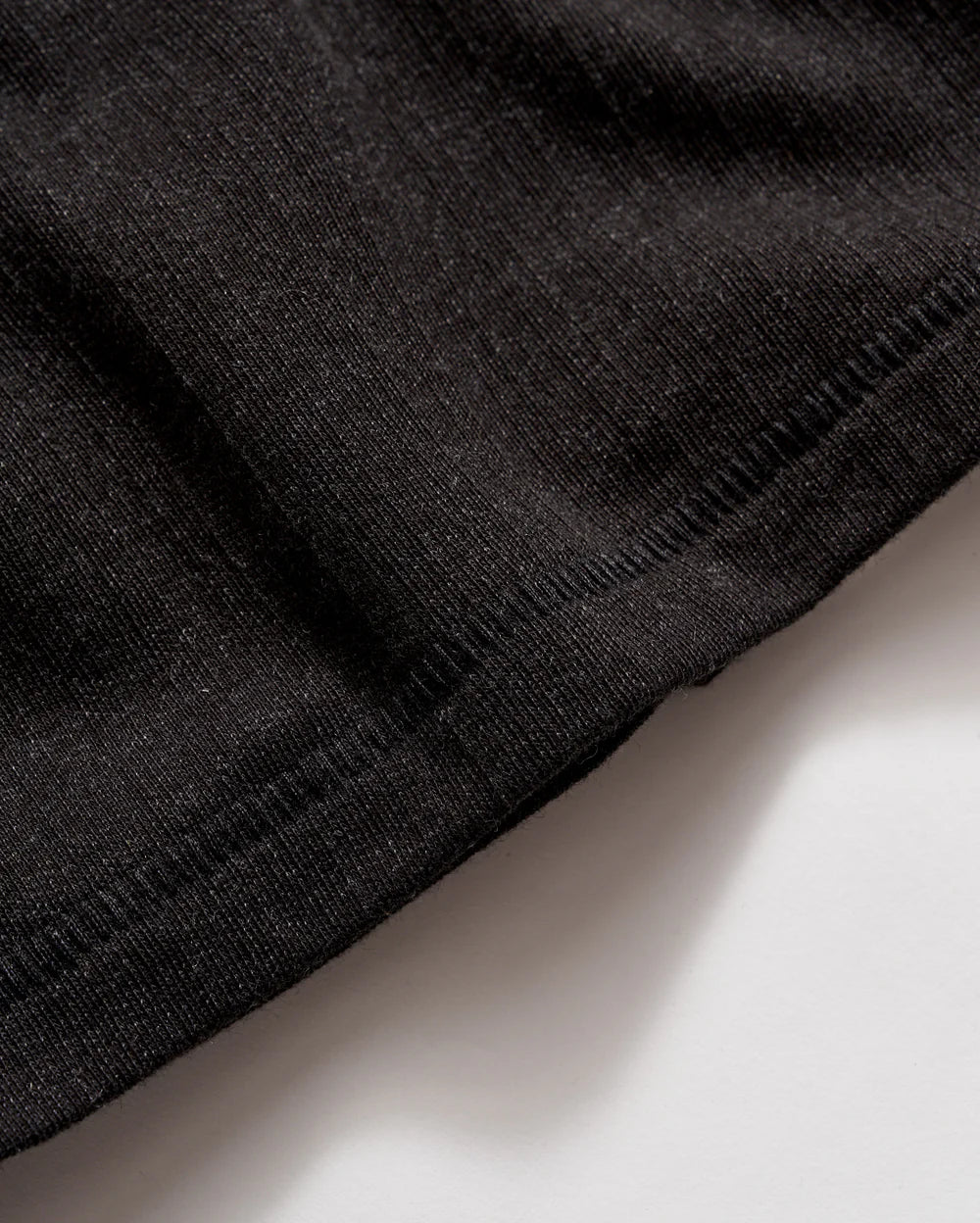L/S HERRINGBONE POLO - BLACK