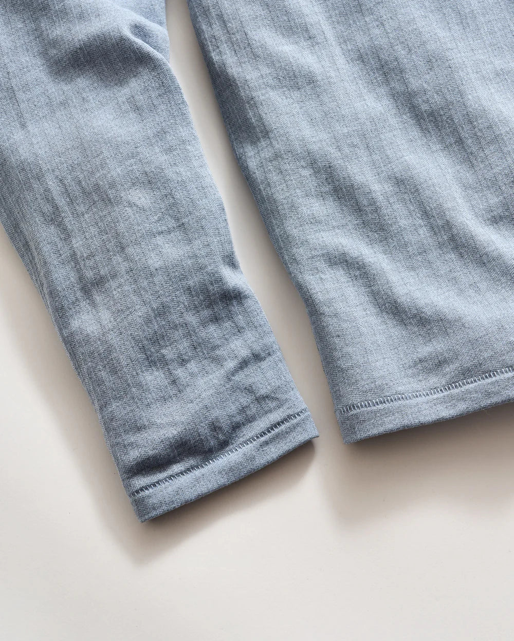 L/S HERRINGBONE POLO - BLUE FOG