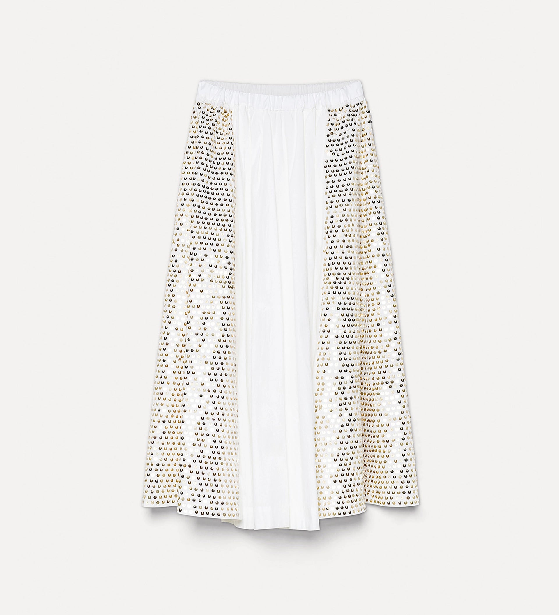 PETITE ETOILES EMBR POPLIN MIDI SKIRT - BIANCO