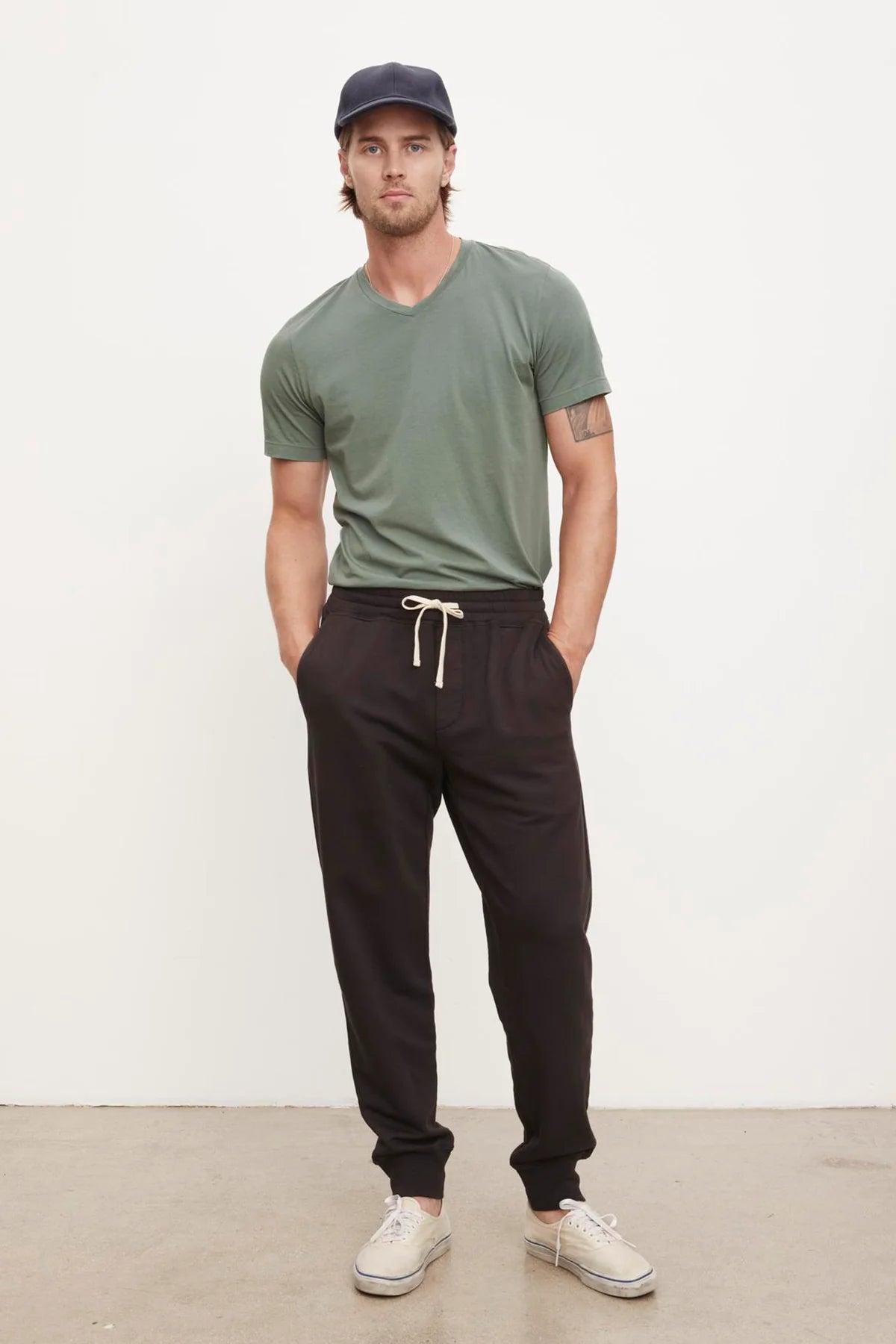 DUSTY FRENCH TERRY JOGGER - BRIMSTONE