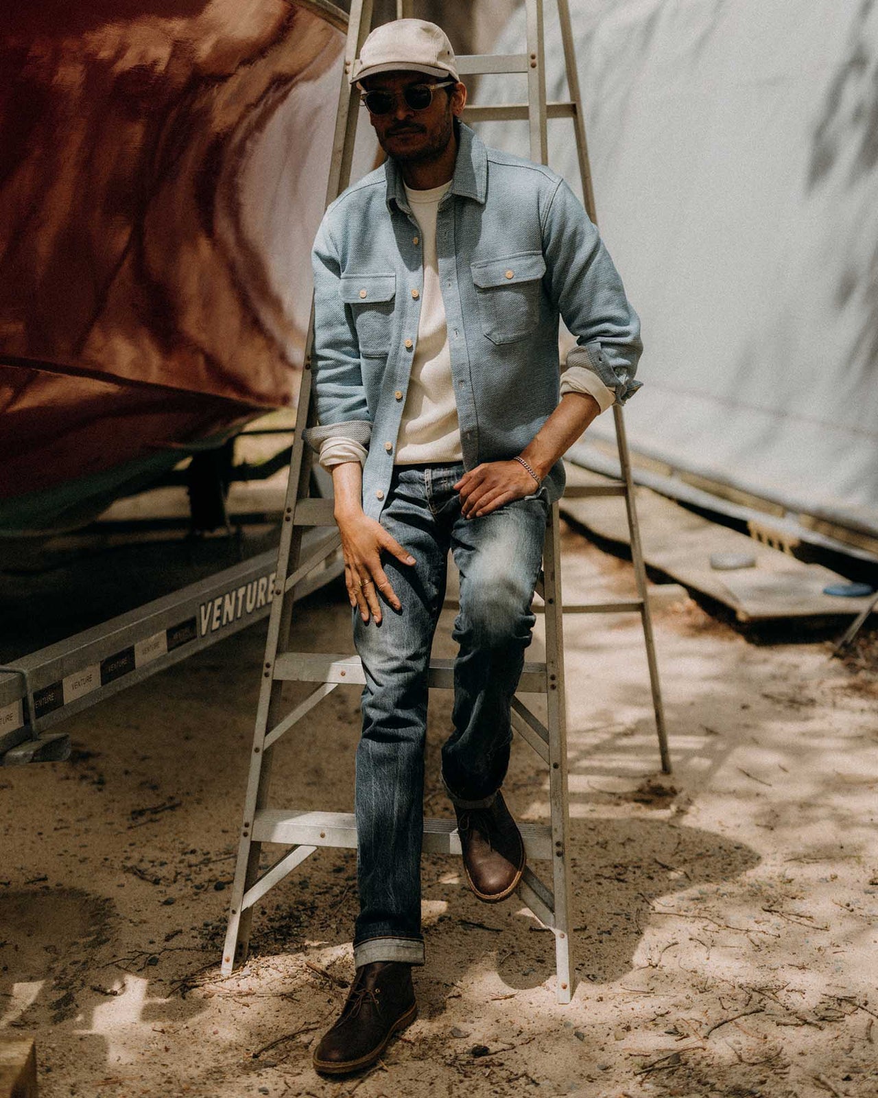 THE DIVISION SHIRT - WASHED INDIGO