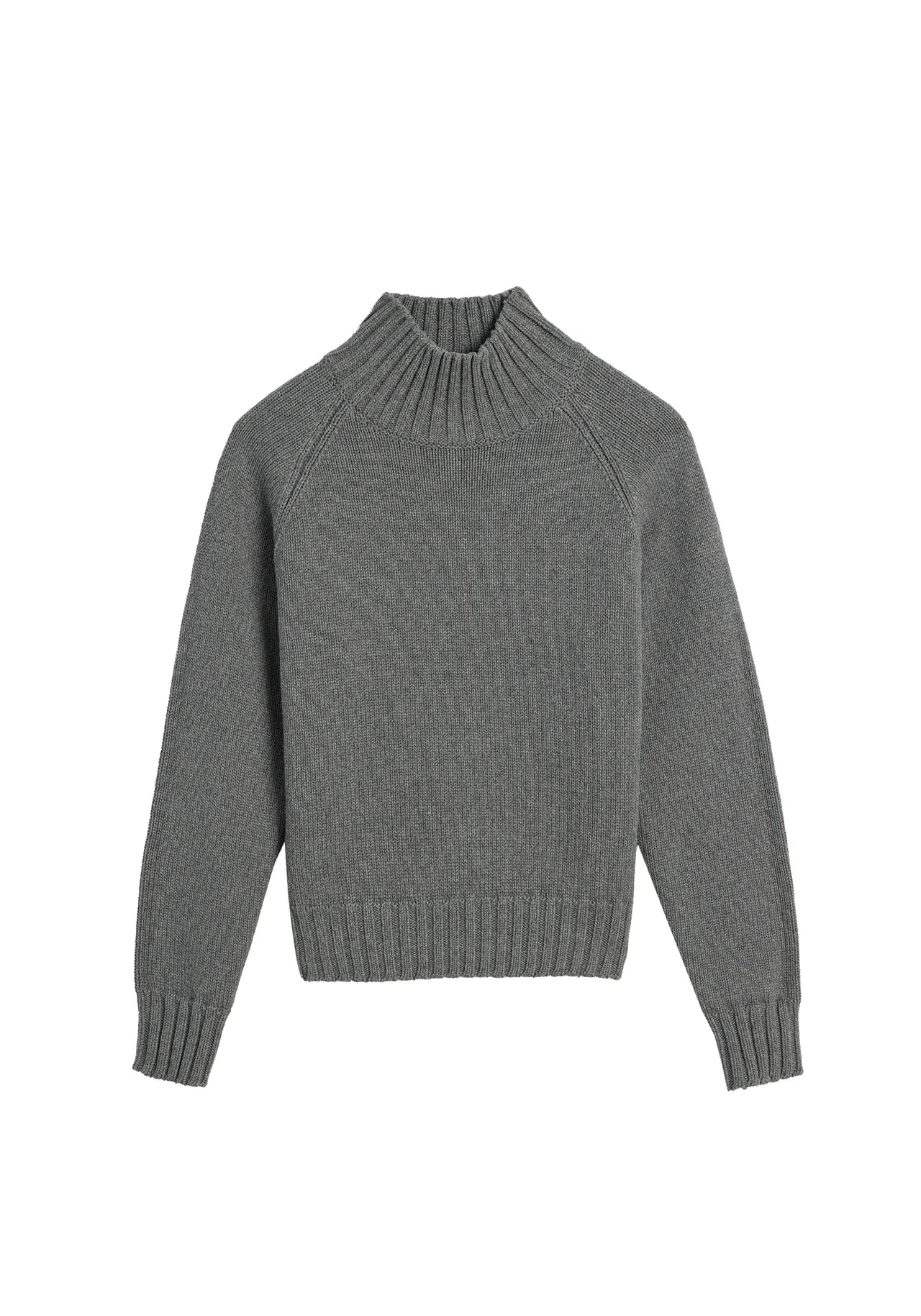 KAITLYN COTTON CASHMERE SWEATER - DARK HEATHER GREY