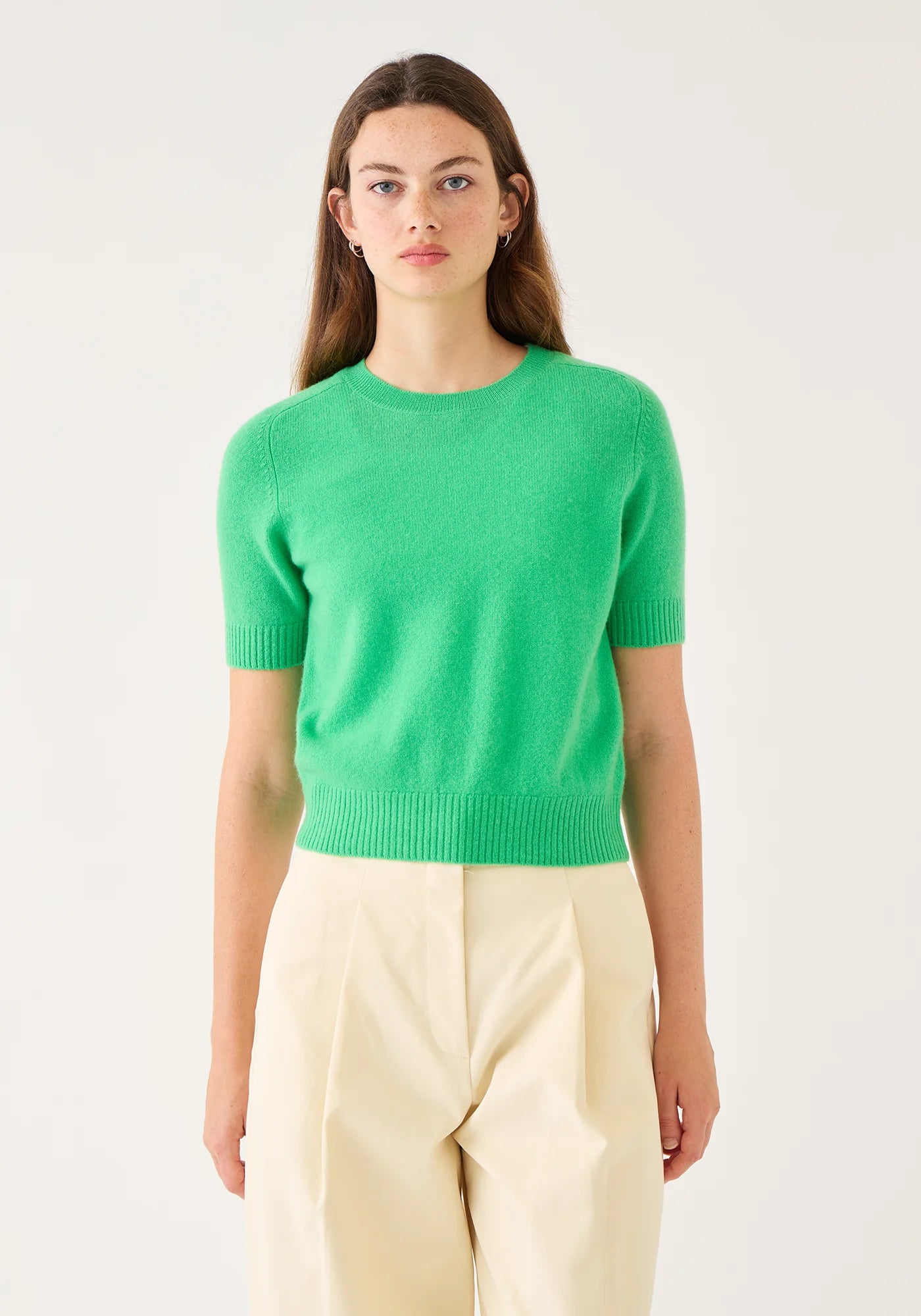 KYLA CASHMERE TOP - VERDANT