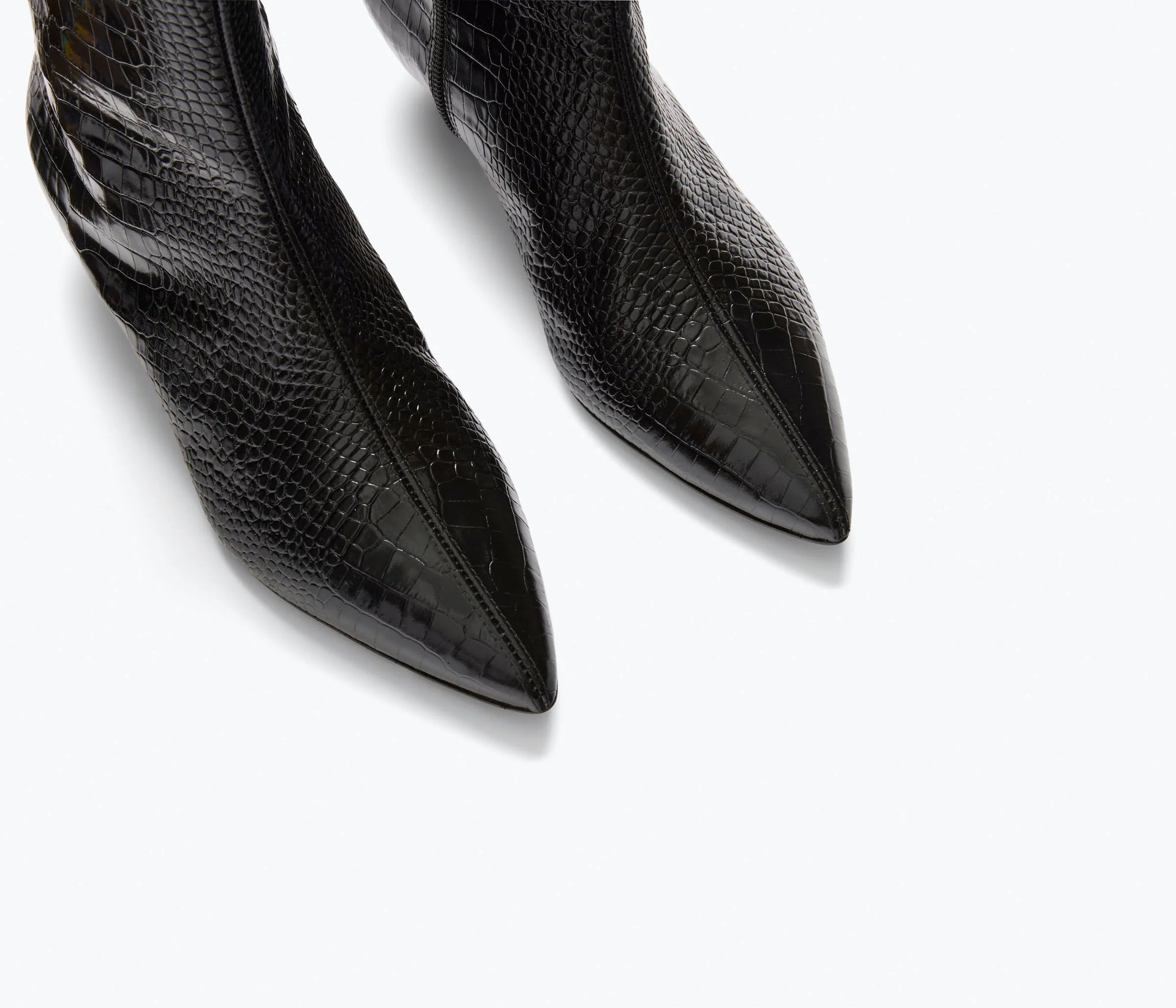 LANNA KITTEN BOOT - BLACK CROC