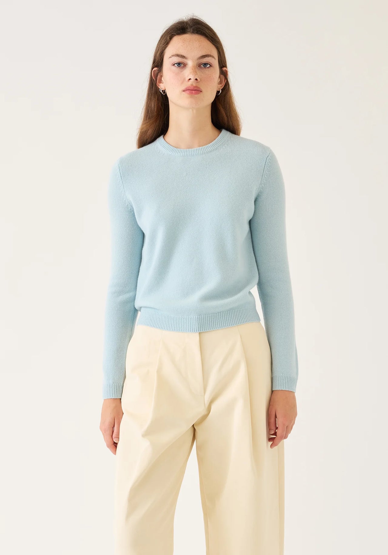 LULU CASHMERE SWEATER - MILKY BLUE