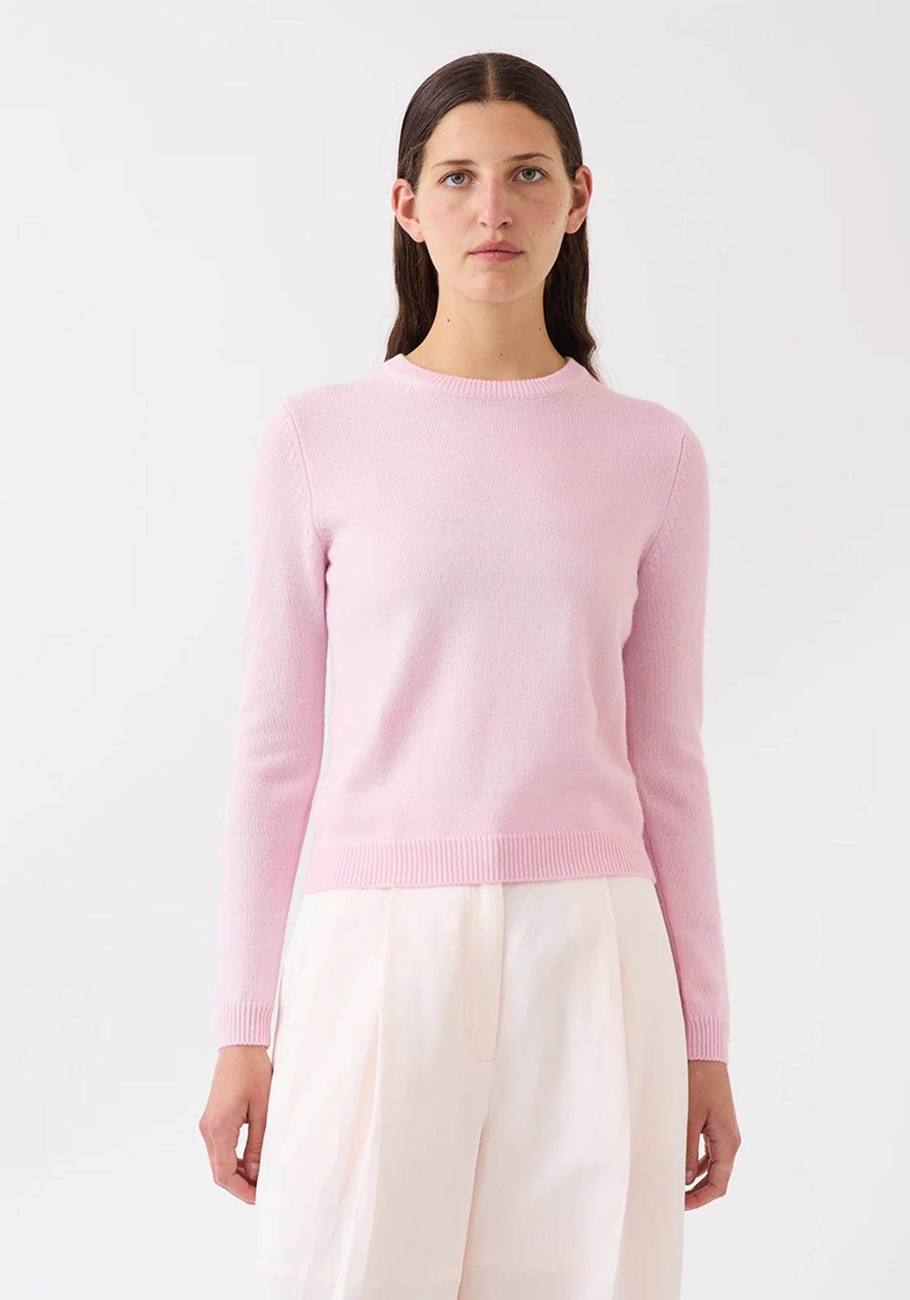 LULU CASHMERE SWEATER - PEONY PINK