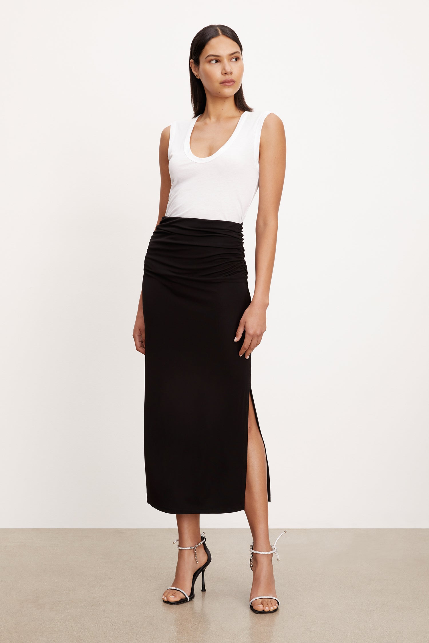 HILTON MIDI SKIRT - BLACK