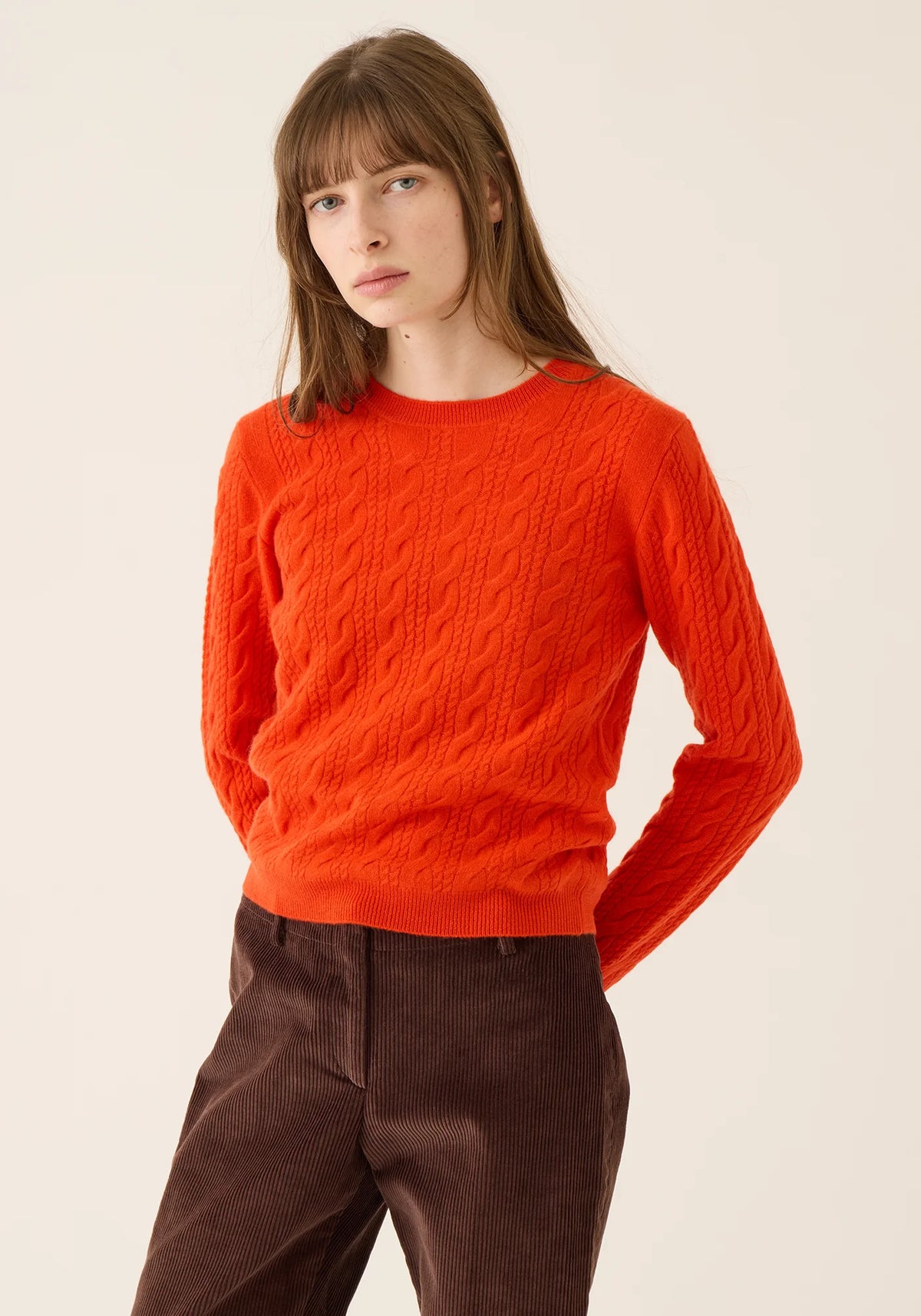 MAY CASHMERE SWEATER - RED ORANGE
