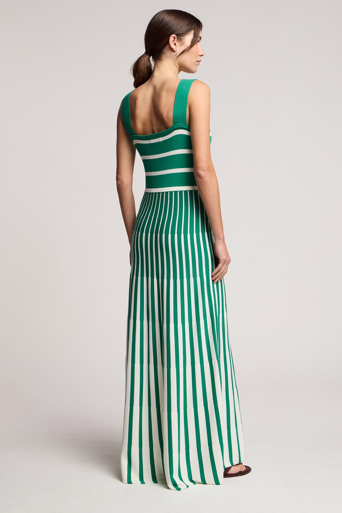 AVELINE STRIP MAVI DRESS - GREEN