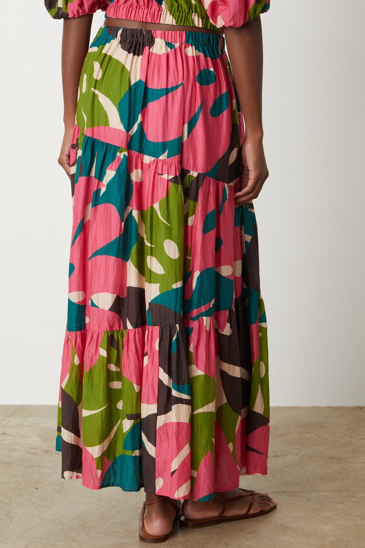LYDIA SILK COTTON VOILE SKIRT - MULTI - Assembly Showroom