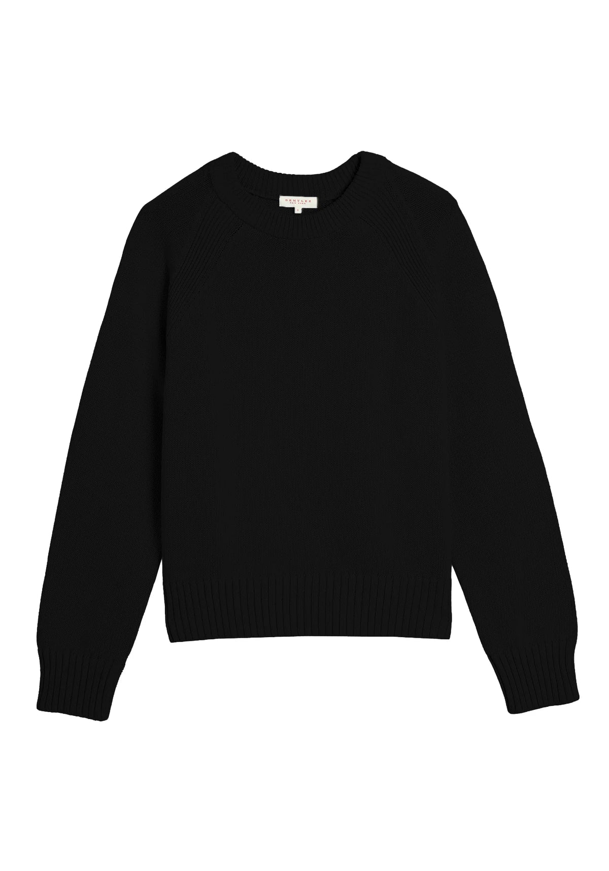 NATALIA COTTON SWEATER - BLACK