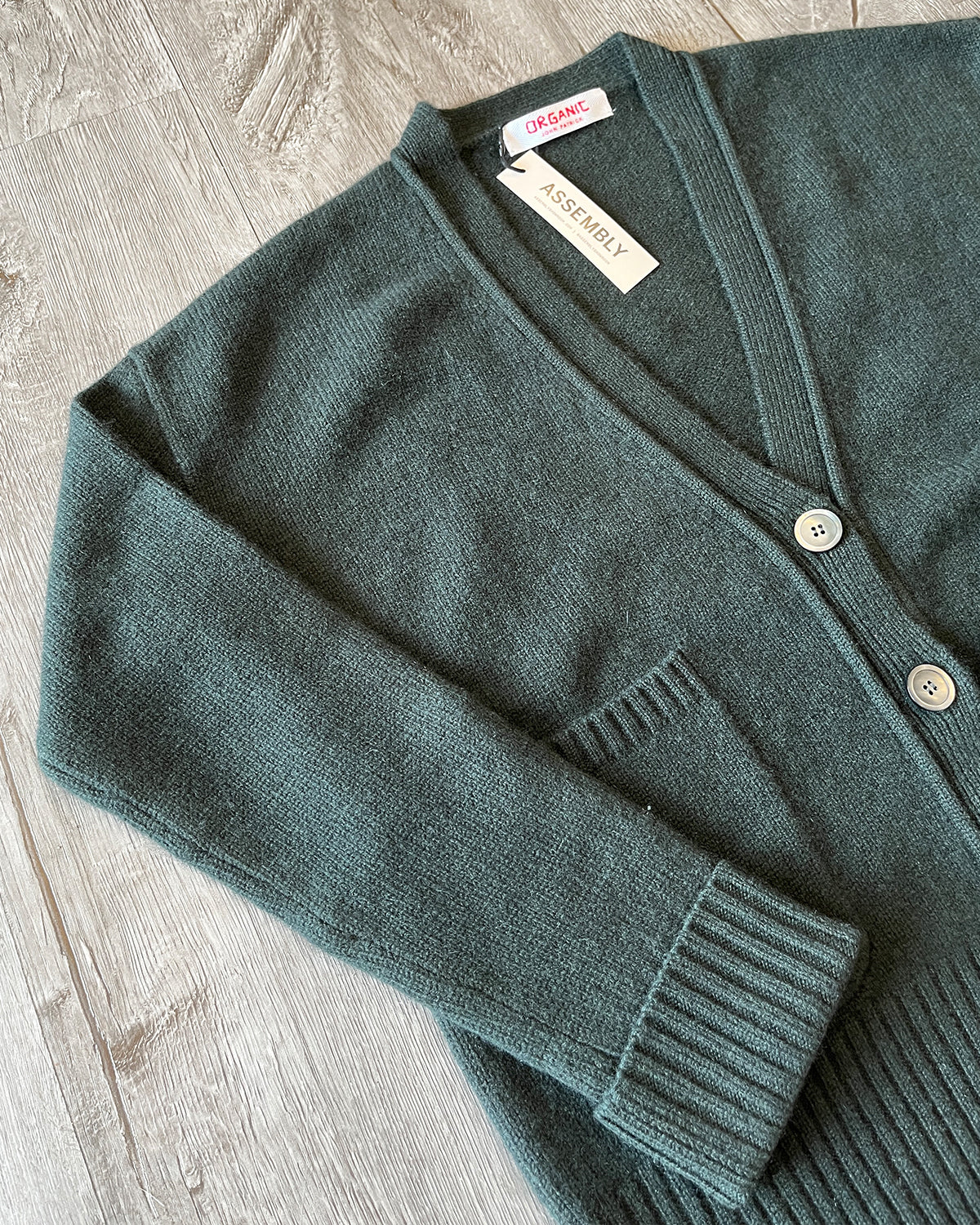 TWO POCKET CARDIGAN - LODEN