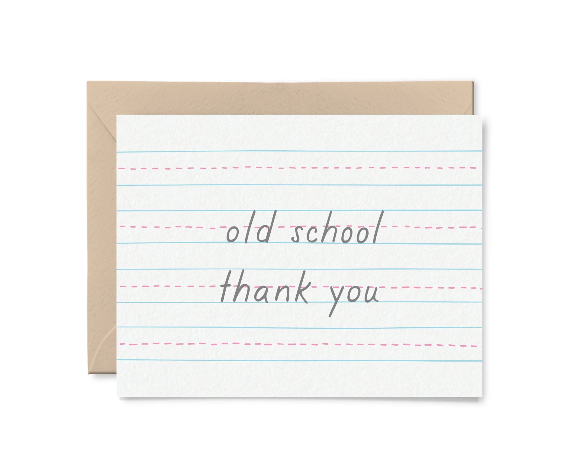 OLD SCHOOL THANK YOU CARD